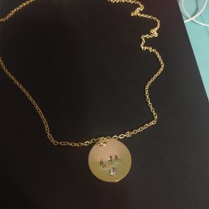 Gold necklace with gold pendant